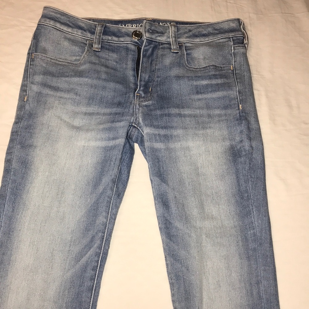 American Eagle super super stretch jeggings.